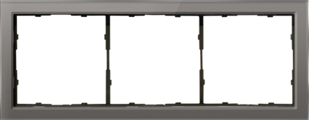 Рамка 3-я стекло цвета сталь,  серия R98 Glass