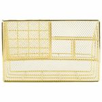 Органайзер для косметики и мелочей металлический 5 секций, MONTE VITA, 140х220х127 мм, золото, 272477