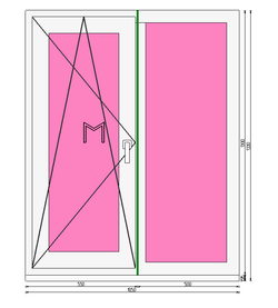 Пластиковое окно 1300 х 1050 ТермА Эко + Москитная сетка