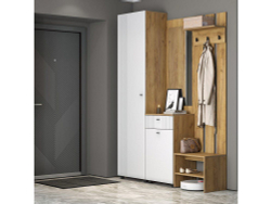 Прихожая Милан Дуб Золотой/Белый Матовый