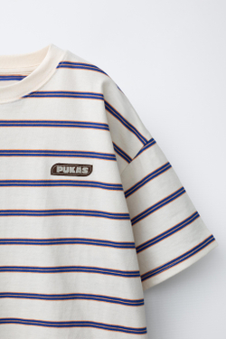 ZARA X PUKAS ФУТБОЛКА В ПОЛОСКУ PUKAS SURF, РАЗНОЦВЕТНЫЙ