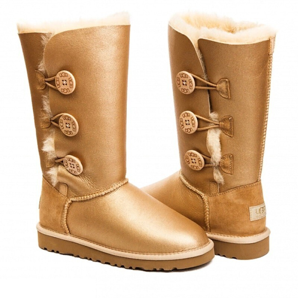 Угги Bailey Button Triplet Metallic Soft Gold