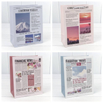 Пакет подарочный 18х23х10см Фигуры и узоры "Газета" (Микс)