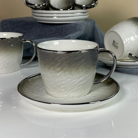 Lenardi 122-114 Чайный набор 12пр. 270мл TORONTO GREY в под.уп.(х6)Фарфор