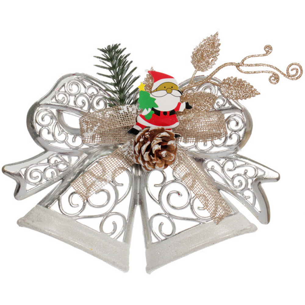 Украшение новогоднее «Веселье» 20*15 см, Серебро