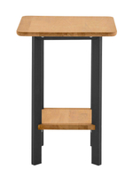 Дизайнерский столик-консоль Виби из дуба 40х40 см в стиле лофт, на металлических ножках