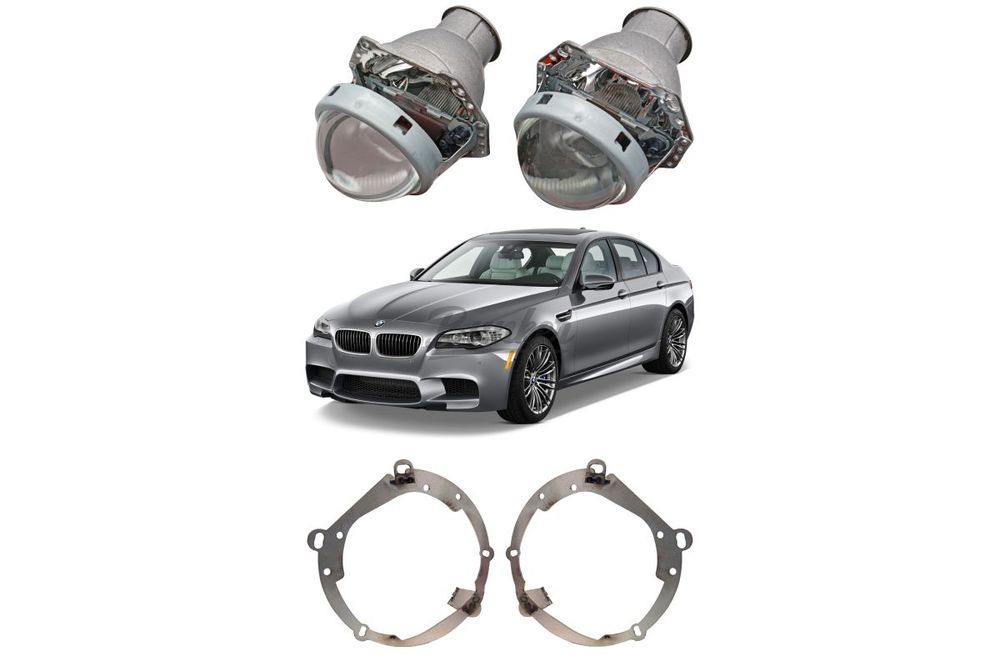Готовый комплект для установки доп. линз в секцию дальнего света BMW 5 F10/F11/F07 2010-2016