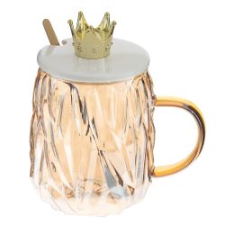 GAEM Кружка с крышкой и ложкой, 450 мл, L13 W9 H13,5 см, 3в.