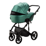 Детская коляска Adamex Lumi Air Deluxe 2 в 1 L-SM01 (ИЗУМРУД. ПЕРЛ 100% КОЖА)