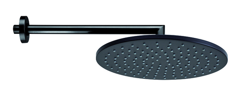 Верхний душ Bossini COSMO Ø 280 mm с кронштейном 400 mm, черный матовый (H70596I.073)