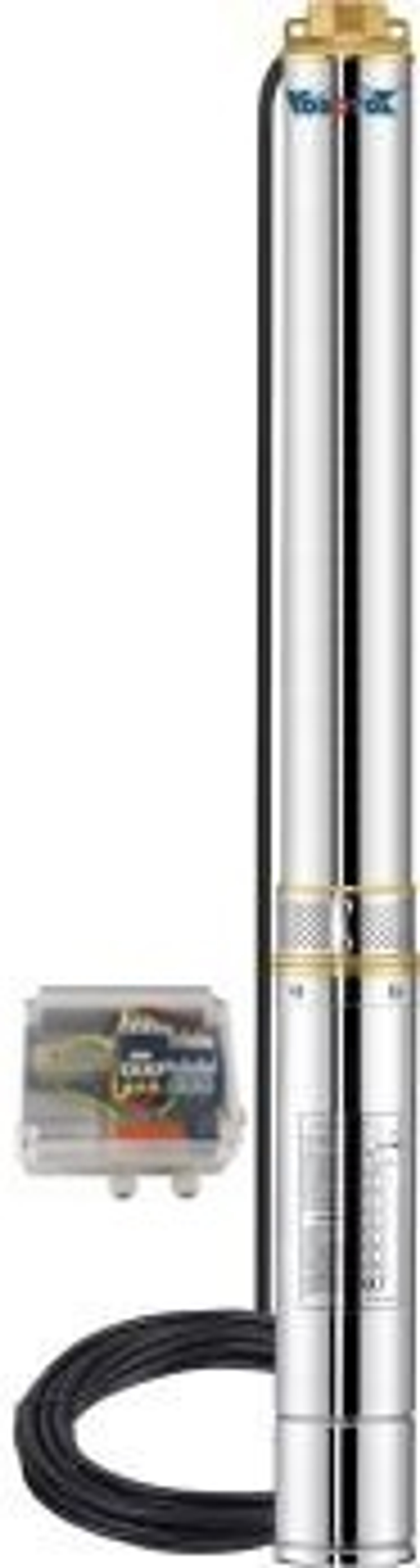 Насос погружной "Vodotok" БЦПЭ-100-4,4-80м-Л (380В) (насосная часть + мотор + блок защиты мотора)