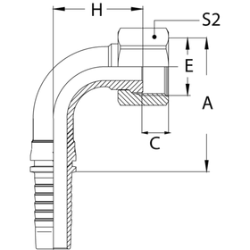 Фитинг DN 12 ORFS (Г) 1 (90)