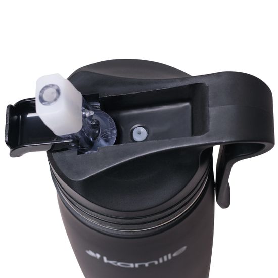 Термос-Бутылка спортивная 500 мл. Kamille KM-2058 из нержавеющей стали с трубочкой и клипсой