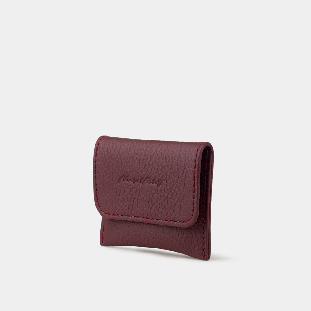 Кофр для украшений Small из кожи теленка, бордового цвета