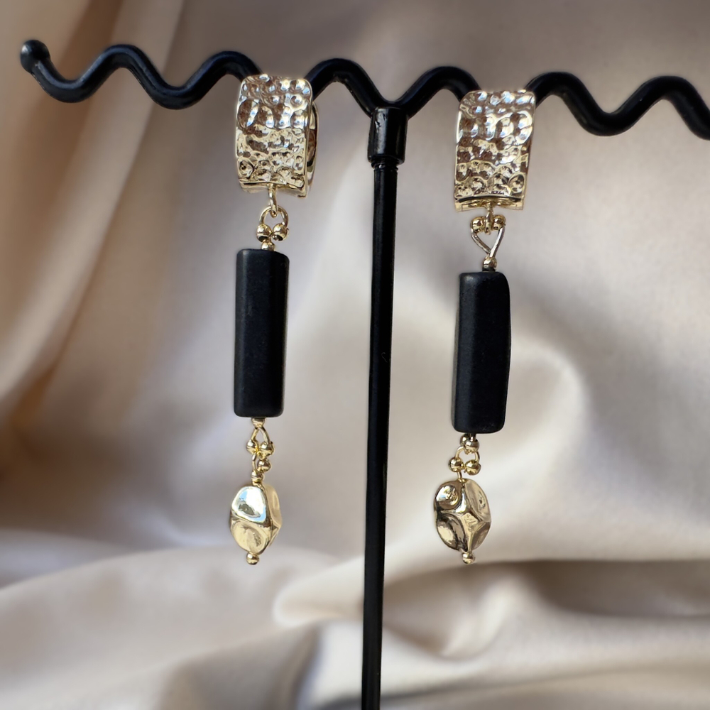 Комплект бижутерии "Черное солнце" из шунгита