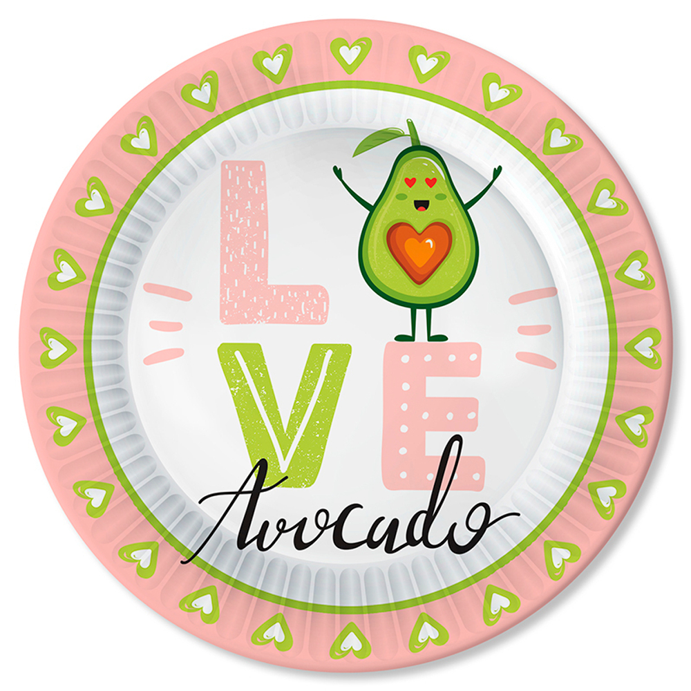 Тарелки "Love Авокадо" 18 см 6 шт