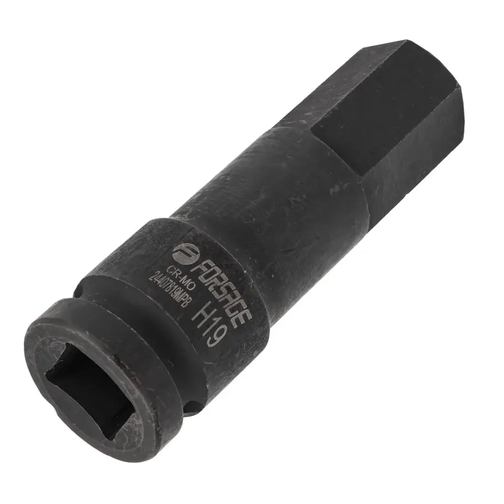 Головка-бита 6-гранная ударная 19мм,1/2'' Forsage F-24407819MPB