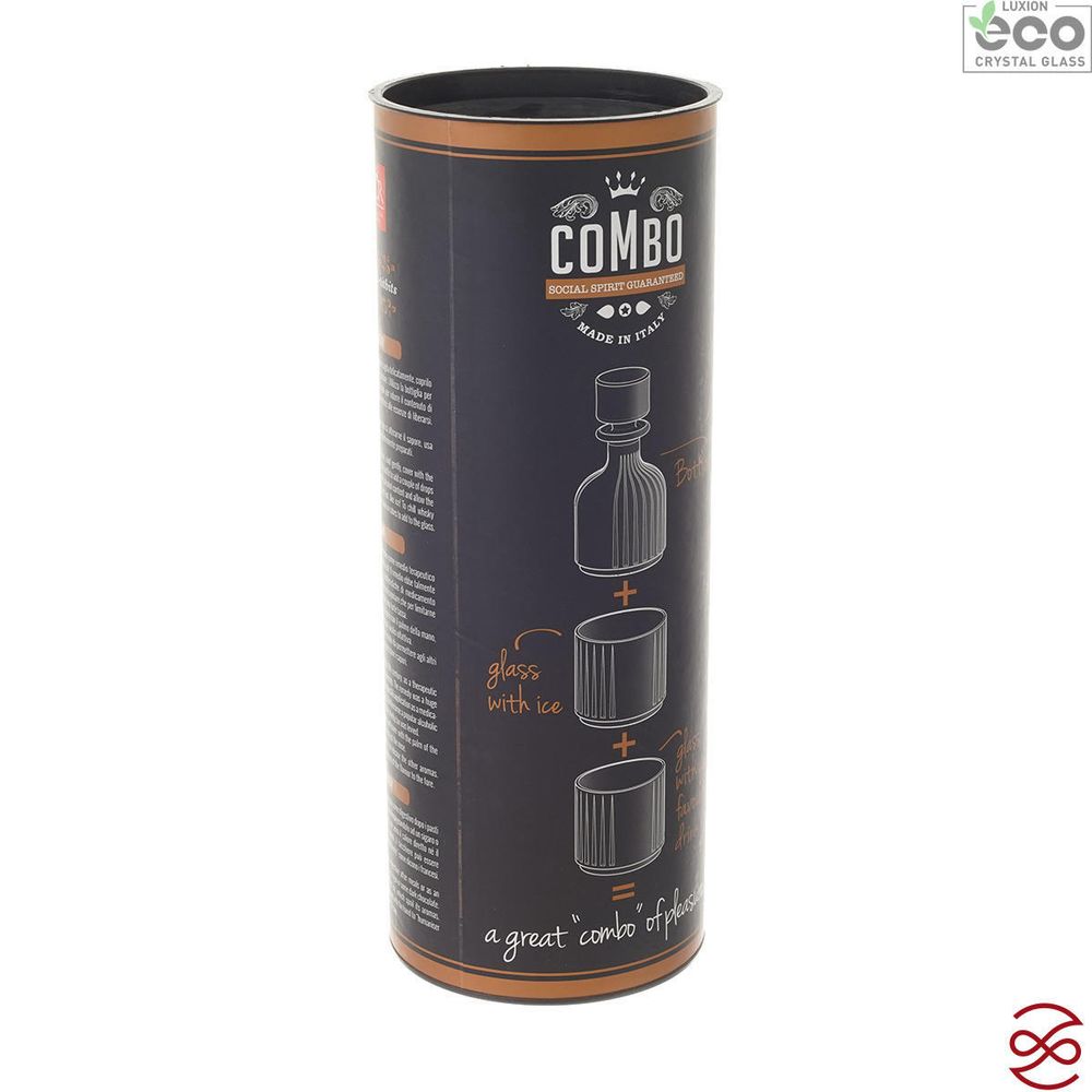 Набор для виски RCR Combo 3 предмета (Штоф 350мл Стаканы 370мл)