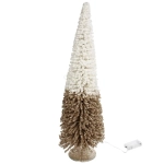 Сувенир с подсветкой «Волшебная ёлка» 19*60 см (батарейки 2 AA), Золото/Белый (свечение-теплый белый)