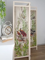 Ширма деревянная с картинками " Птички"