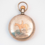 Антикварные карманные часы с золотым всадником — ELGIN NATIONAL WATCH COMPANY