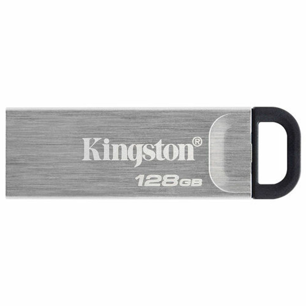 Флеш-диск 128 GB KINGSTON DataTraveler Kyson, разъем USB 3.2, серебряный, DTKN/128GB
