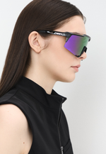 Спортивные очки с диоптриями 100% SPEEDCRAFT Polished Black - HiPER Lavender Mirror Polarized Lens