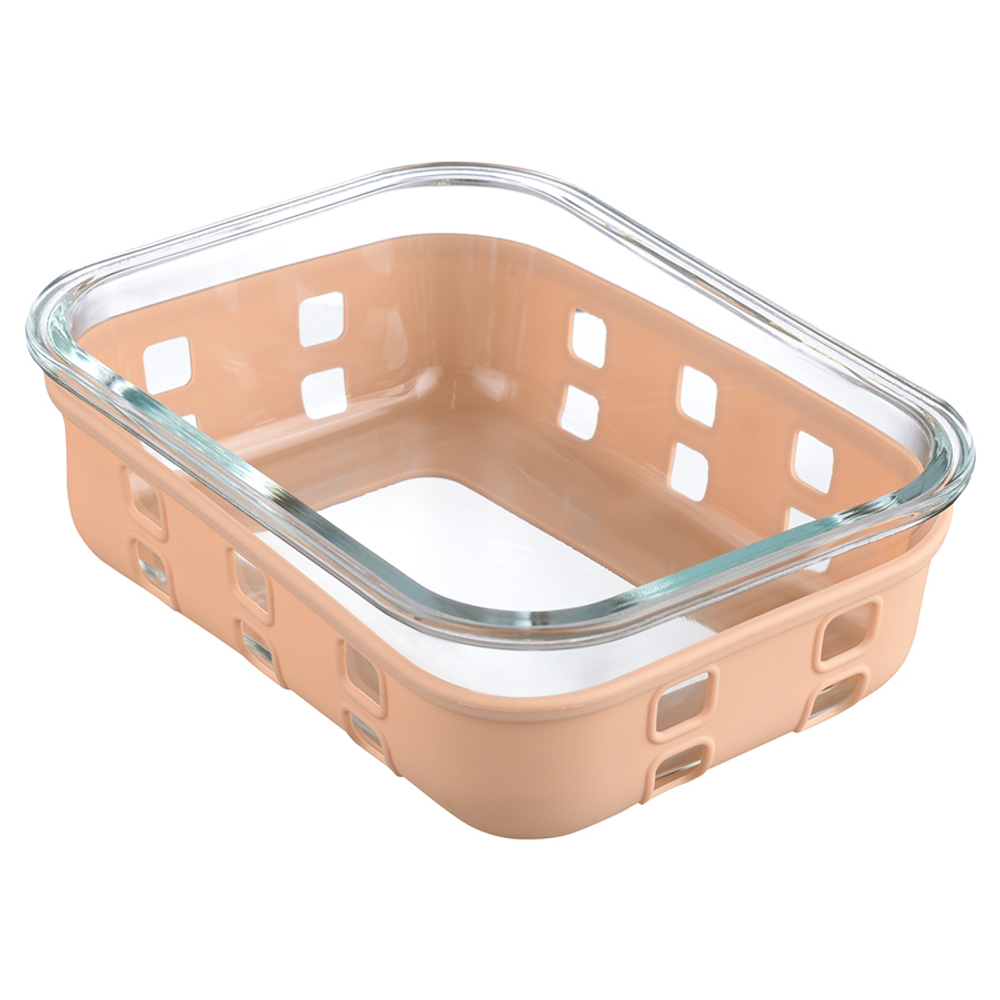 Контейнер для запекания, хранения и переноски продуктов в чехле smart solutions, 1050 мл, бежевый