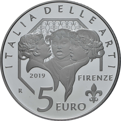 ИТАЛИЯ, 2019, 5 ЕВРО [СЕРЕБРО]
