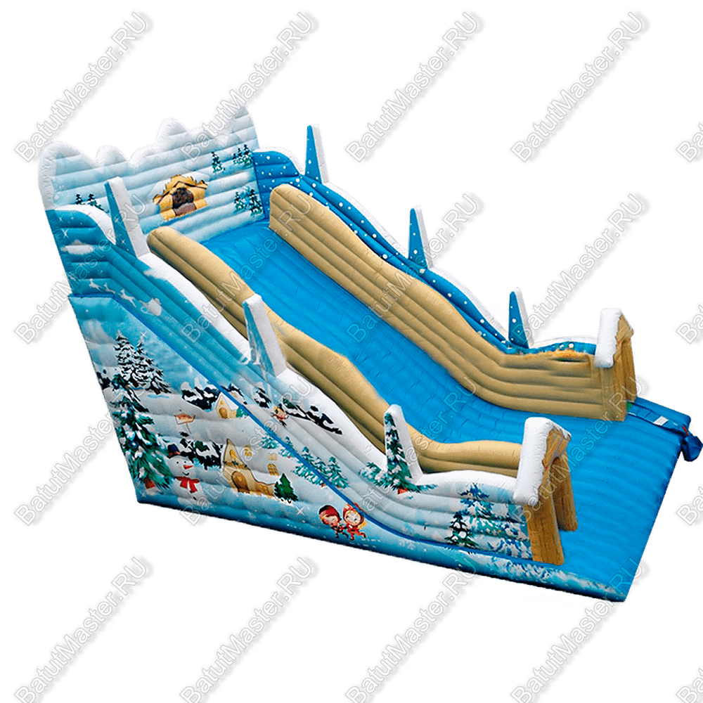 Батут "Зимняя горка Снежный дом"14m*8m*11m