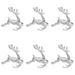 Набор колец для салфеток 6шт «Рождественский Олень» 4,5*6см, серебро