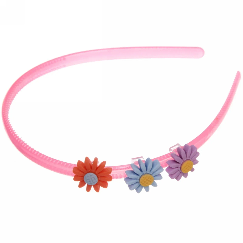 Ободок для волос детский на блистере «MiMi Boom - Ромашки», микс 6 цветов, 0,5см