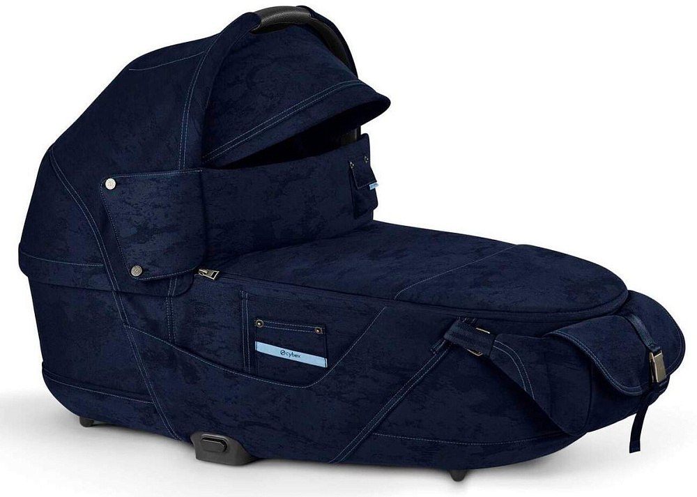 Коляска Cybex Priam IV Fashion Collections Rebellious Luxury Denim Blue 2 в 1 Rosegold