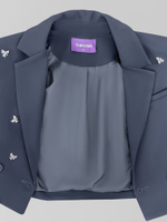 Пиджак Primo Donna 71 укороченный однотонный с металлическими бантиками