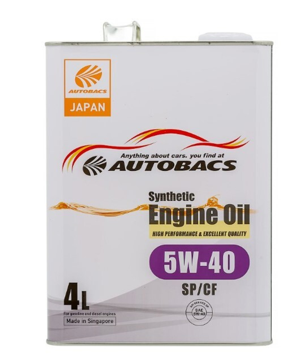 Масло моторное AUTOBACS Synthetic Engine Oil 5W-40 SP/CF синтетическое 4л / 5W40