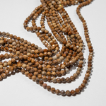 Известняк окварцованный (пейзажная яшма) натуральный, 4,1мм, шар, микроогранка