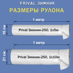 Зимний укрывной материал для растений Prival Зимник-250, 1х10м