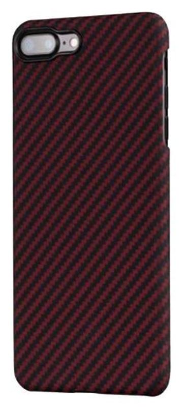 Карбоновый Чехол Pitaka MagCase (Кевлар) Для IPhone 8 Plus Красно-Черный В Полоску KI8003S