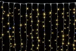 Светодиодный занавес с мерцающим диодом 2*2 м., 280 теплых белых LED ламп, белый провод, Winner Light (ww.03.6W.280+)