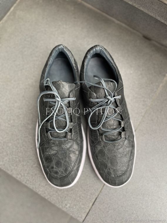 Кеды из натуральной кожи крокодила SH-140