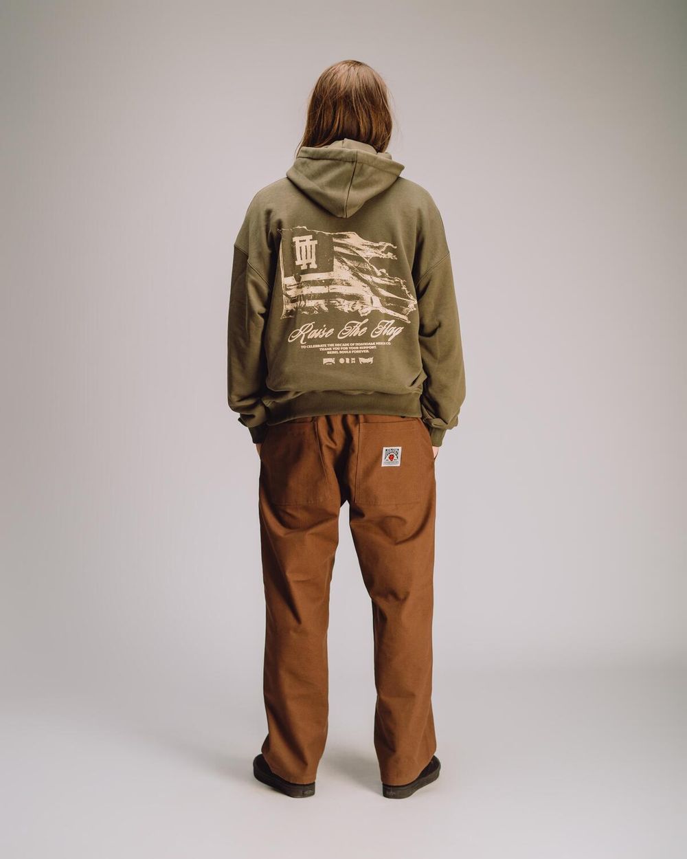 Худи Подполье Flag хаки