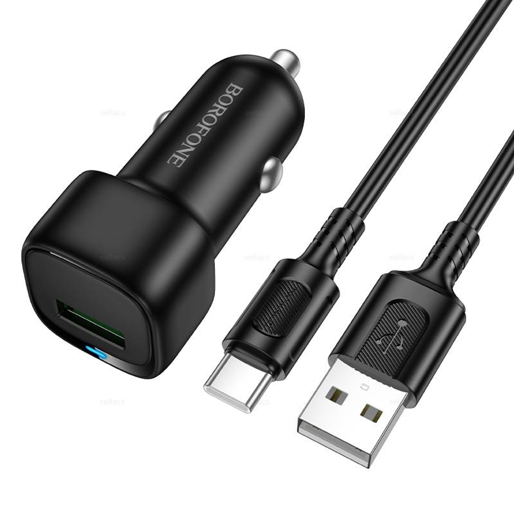 Автомобильное зарядное устройство для Type-C Borofone BZ34 QC3.0 (black)
