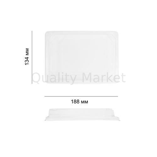 Крышка пластиковая 188*134 мм прозрачная Сп-19К ПЭТ