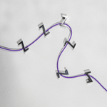 Подвеска в форме буквы "Z", 8мм, сталь без покрытия