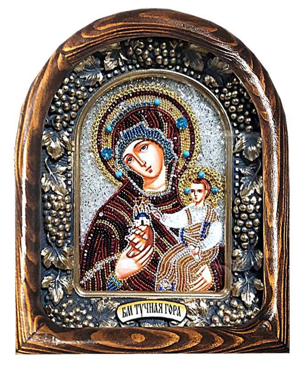 Дивеевская икона Пресвятая Богородица Тучная Гора, печать, бисер