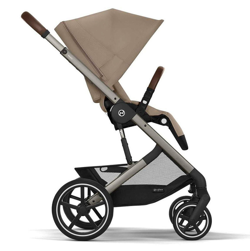 Коляска Cybex Balios S Lux TPE complete Cloud T Sepia Black 3 в 1 Almond Beige с дождевиками