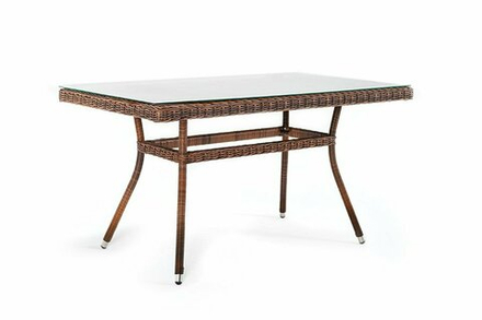 Латте, плетеный стол из искусственного ротанга, цвет коричневый 160х90см