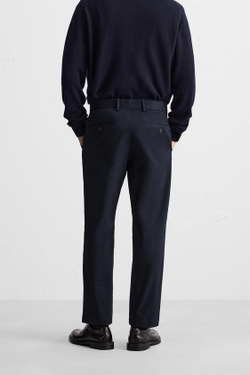 ZARA БРЮКИ ЧИНОС SLIM FIT, МОРСКОЙ СИНИЙ