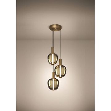 Светодиодный подвес с регулировкой цветовой температуры 5W+2*6,5W+3*1,6W 2200-6500K 390465 состаренный медный FRUITERA Eglo