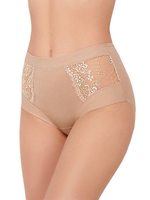 Высокие трусики Charm Cotton с кружевными вставками (Размер: XL) (Цвет: кремовый)